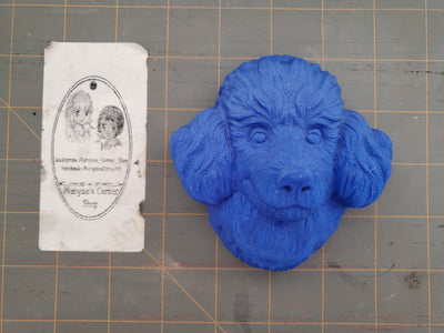 Poodle Dog Head Plastic Mold or Silicone mold, bath bomb mold, soap mold, poodle mold, resin mold, dog mold, chocolate mold, puppy mold, pet