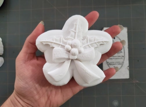 Mistletoe Plastic Mold or Silicone mold, bath bomb mold, soap mold, floral mold, resin mold, candy mold, chocolate mold, ribbon, plant mold