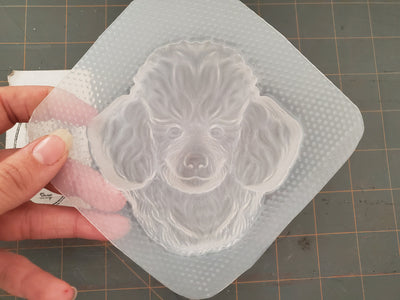 Poodle Dog Head Plastic Mold or Silicone mold, bath bomb mold, soap mold, poodle mold, resin mold, dog mold, chocolate mold, puppy mold, pet