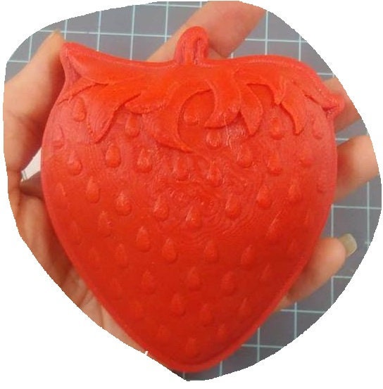 2D strawberry Plastic Mold or Silicone mold, bath bomb mold, soap mold, vegetable mold, resin mold, berry mold, fruit mold, food mold, candy