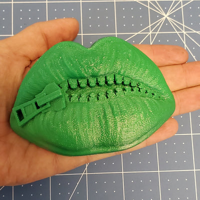 Zip your Lips Plastic or Silicone mold, bath bomb mold, soap mold, lip mold, resin mold, candy mold, lips are sealed mold, zipper lips mold