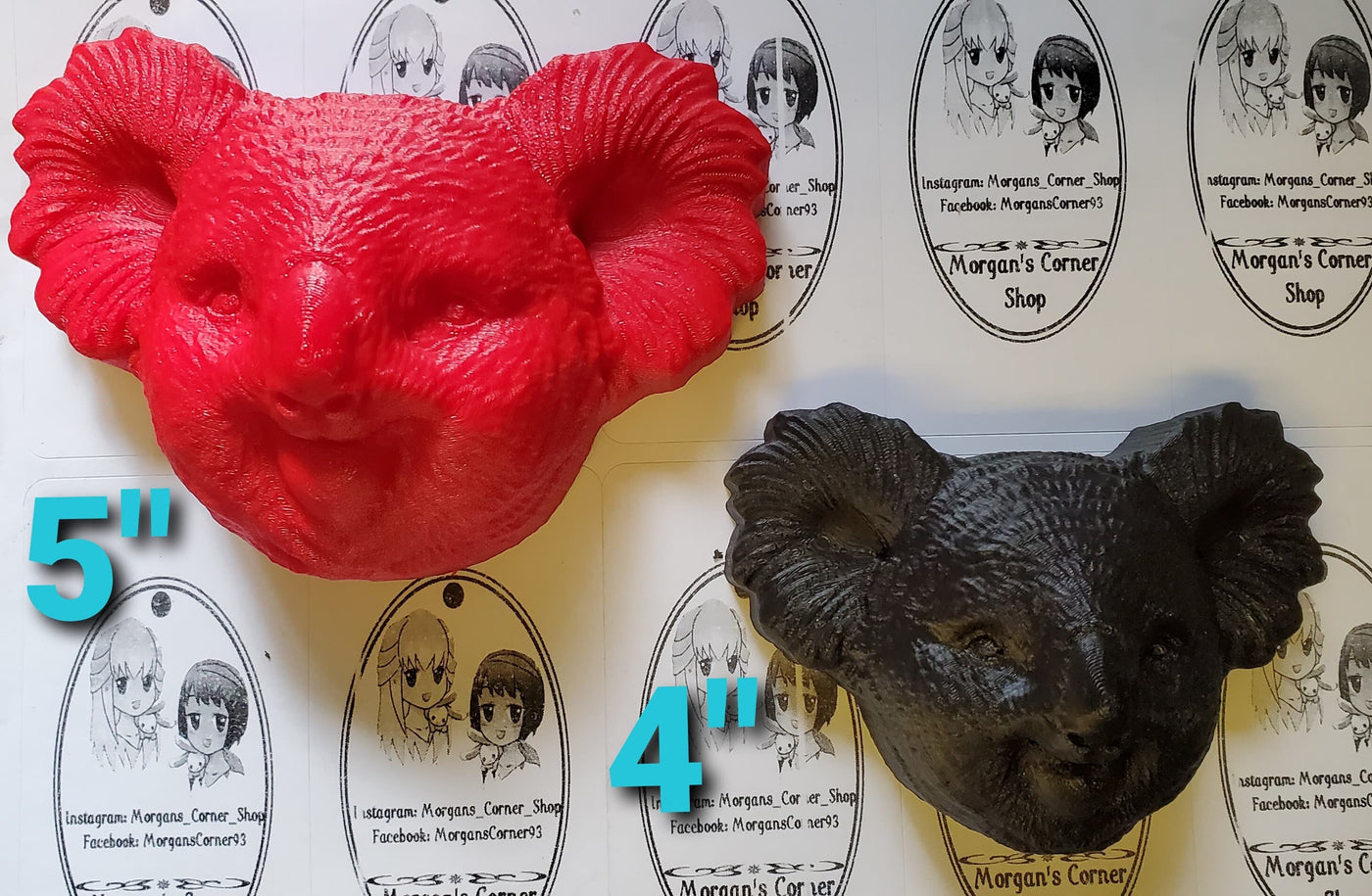 Koala Face Plastic Mold or Silicone mold, bath bomb mold, soap mold, Koala mold, resin mold, animal mold, chocolate mold, zoo, outback Mold