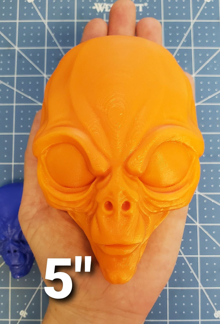 Detailed Alien Head Plastic Mold or Silicone mold, bath bomb mold, soap mold, alien mold, resin mold, chocolate mold, extraterrestrial mold