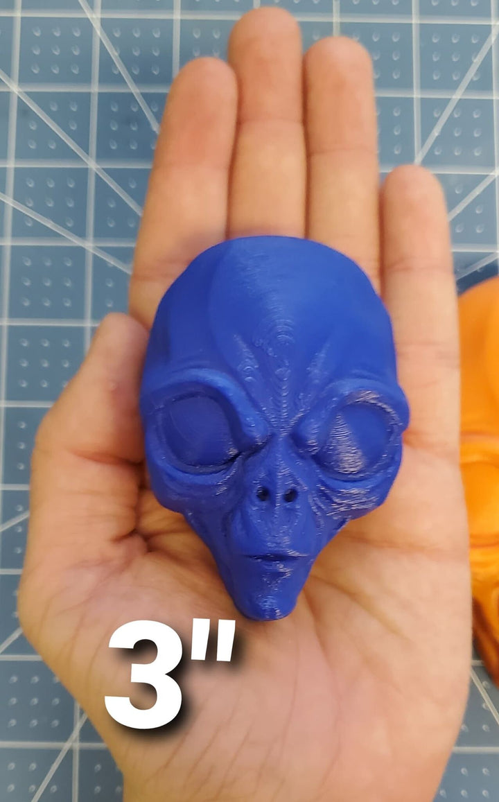 Detailed Alien Head Plastic Mold or Silicone mold, bath bomb mold, soap mold, alien mold, resin mold, chocolate mold, extraterrestrial mold