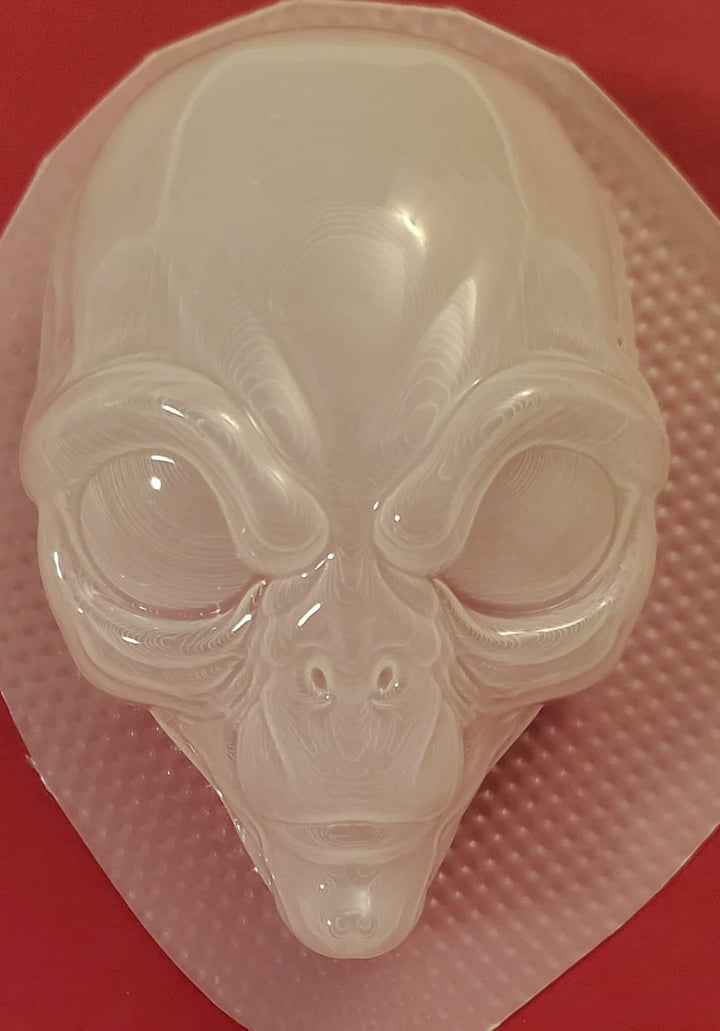 Detailed Alien Head Plastic Mold or Silicone mold, bath bomb mold, soap mold, alien mold, resin mold, chocolate mold, extraterrestrial mold