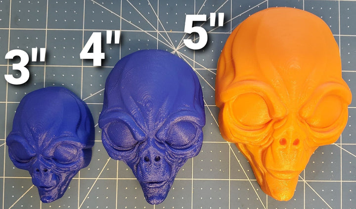 Detailed Alien Head Plastic Mold or Silicone mold, bath bomb mold, soap mold, alien mold, resin mold, chocolate mold, extraterrestrial mold
