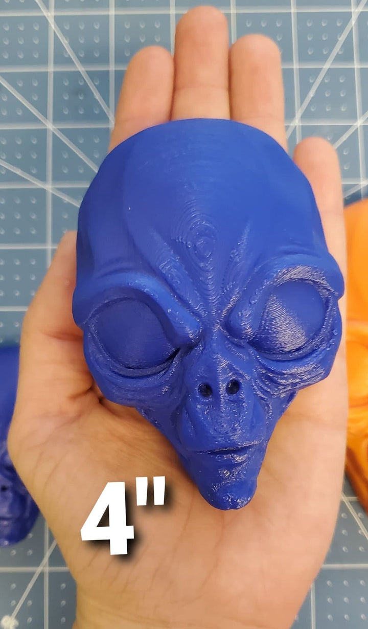 Detailed Alien Head Plastic Mold or Silicone mold, bath bomb mold, soap mold, alien mold, resin mold, chocolate mold, extraterrestrial mold