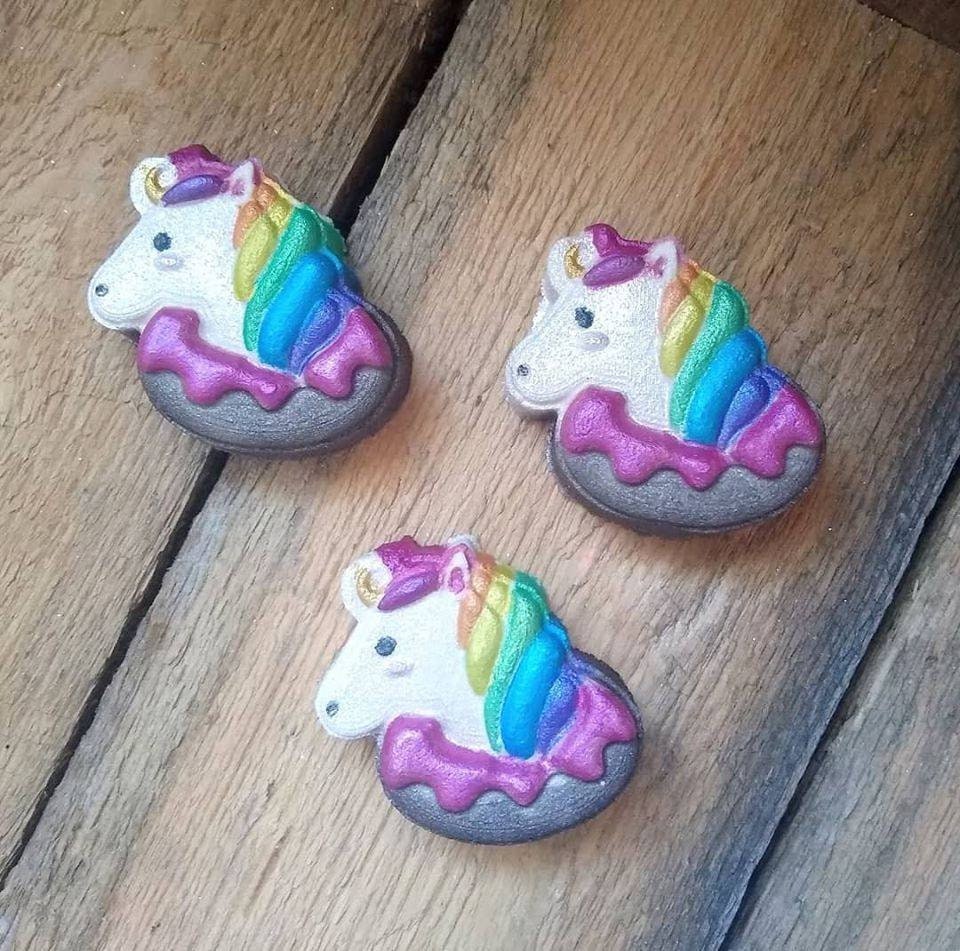 Unicorn Donut Plastic Mold or Silicone mold, bath bomb mold, soap mold, donut mold, resin mold, unicorn mold, chocolate mold, doughnut mold