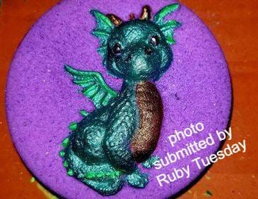 Baby Dragon on Disc Plastic Mold or Silicone mold, bathbomb mold, soap mold, dino mold, resin mold, dinosaur mold, dragon mold, reptile mold