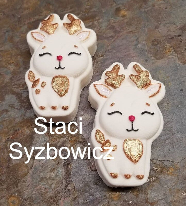 Reindeer Plastic Mold or Silicone mold, bath bomb mold, soap mold, deer mold, resin mold, reigndeer mold, kawaii mold, caribou mold, cute
