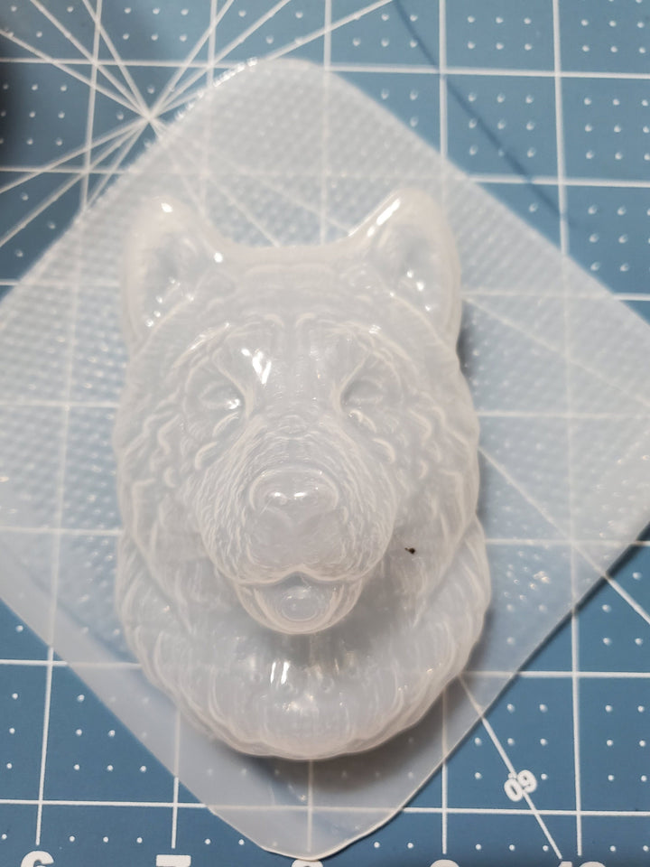 Husky Plastic Mold, dog mold, bath bomb mold, soap mold, malamute husky mold, resin mold, puppy mold, Siberian husky mold mold, alaska mold
