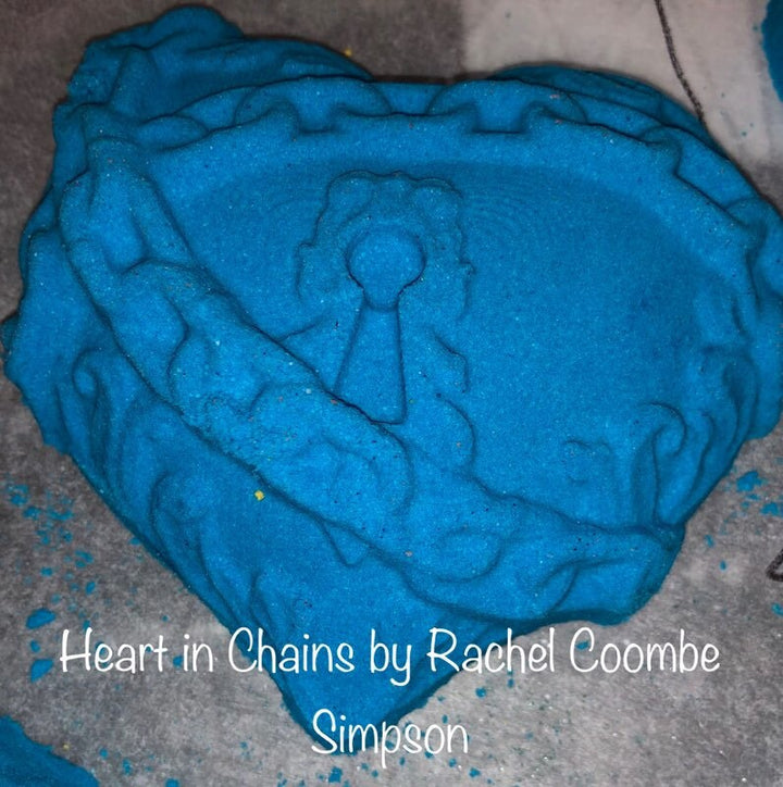 Heart in Chains Plastic Mold or Silicone mold, bath bomb mold, soap mold, heart mold, resin mold, love, chocolate mold, chain heart mold