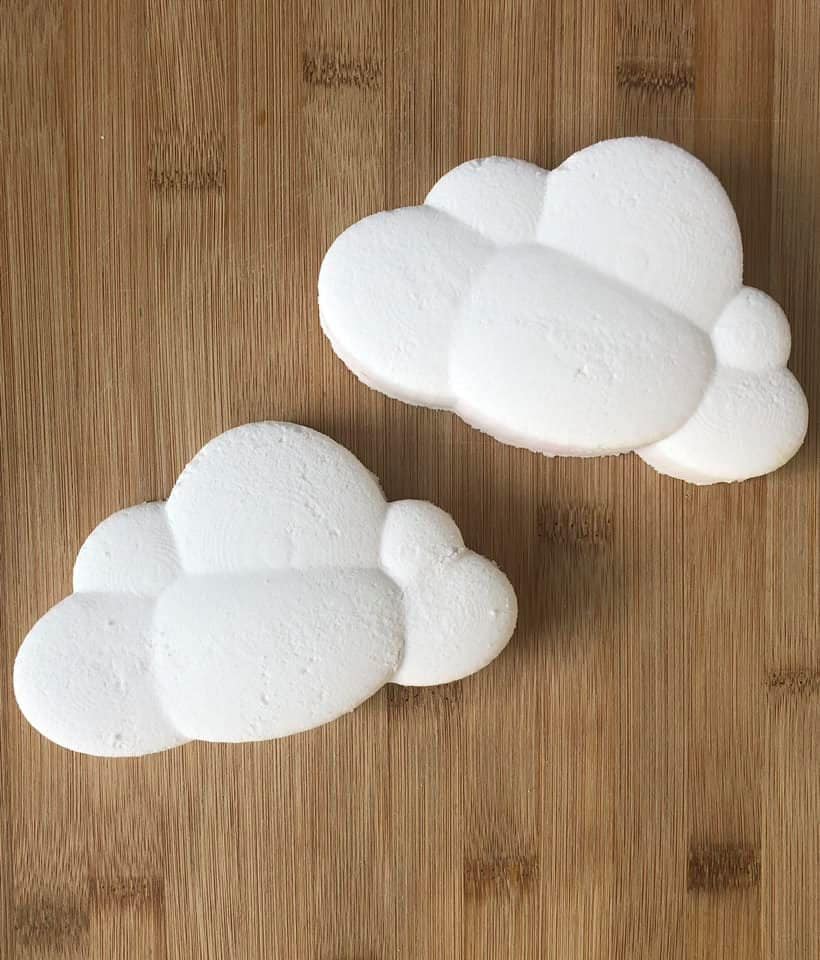 Puffy Cloud Plastic Mold or Silicone Mold, cloud Mold, resin mold, bath bomb mold, soap mold, 3D cloud mold, candy mold, rain cloud, puffy