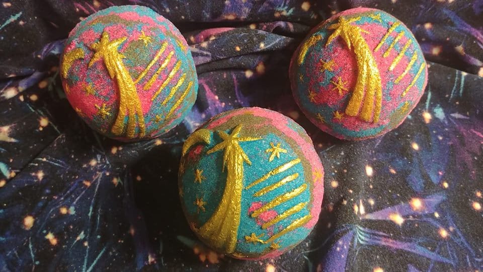 Galaxy 2 part Plastic Mold , bath bomb mold, soap mold, comet bomb mold, resin mold, chocolate mold, stars and moon mold, candle mold, mold