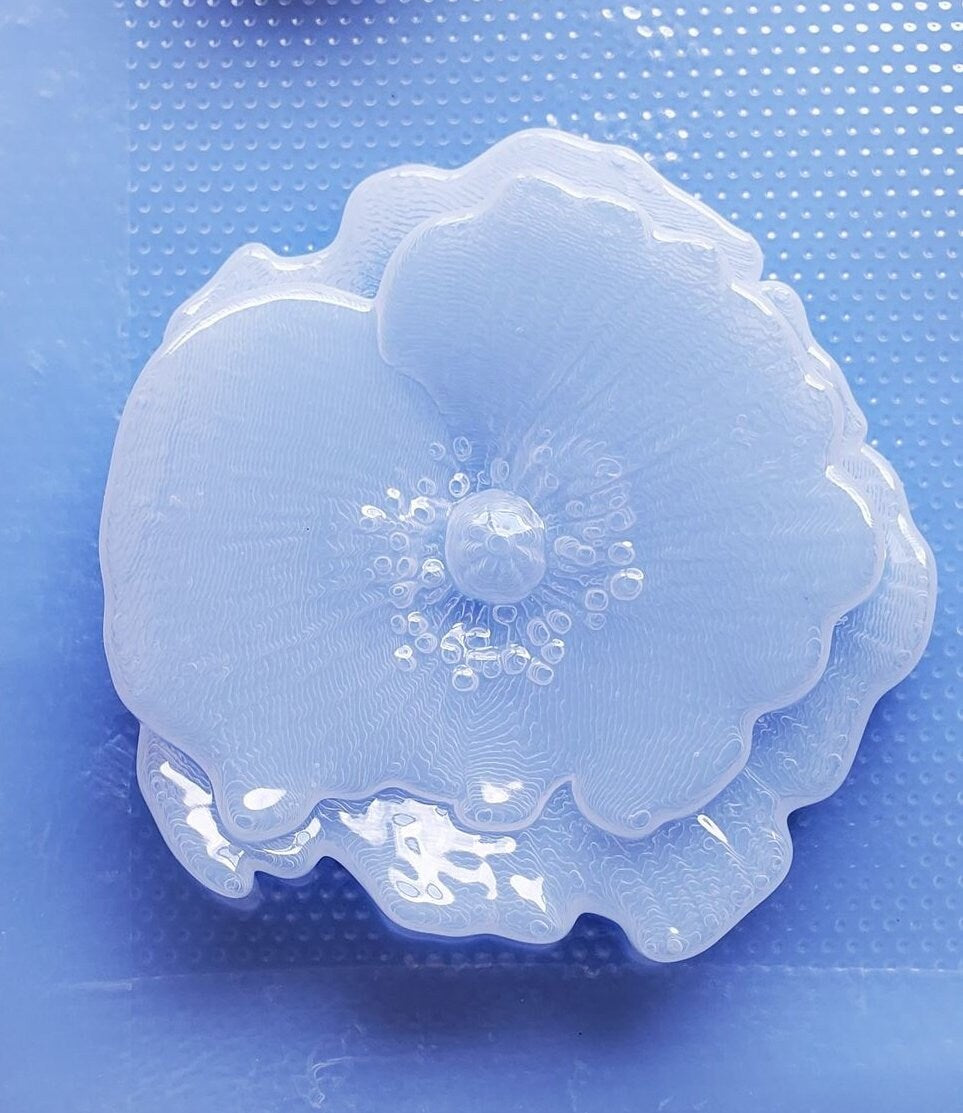 Poppy Flower Plastic Mold or Silicone mold, bath bomb mold, soap mold, poppy mold, resin mold, flower mold, floral mold, bud mold, nature
