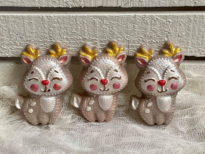 Reindeer Plastic Mold or Silicone mold, bath bomb mold, soap mold, deer mold, resin mold, reigndeer mold, kawaii mold, caribou mold, cute
