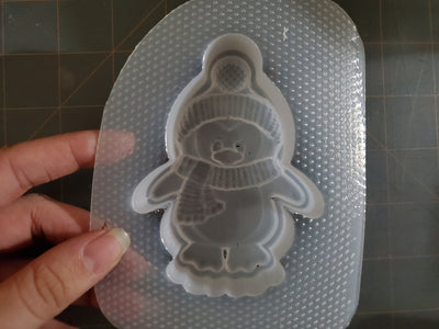 Winter Penguin Plastic Mold or Silicone mold, bath bomb mold, soap mold, baby penguin mold, resin mold, animal mold, bird mold, winter mold