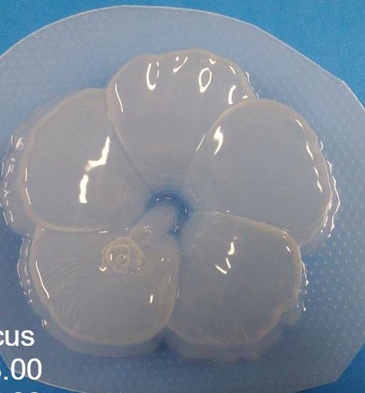 Hibiscus Plastic Mold or Silicone mold, bath bomb mold, soap mold, flower mold, resin mold, hibiscus mold, floral mold, tropical flower mold