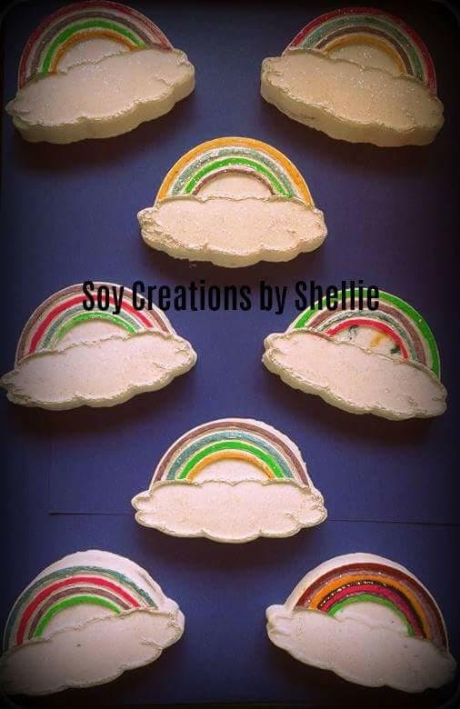 Rainbow Cloud Plastic Mold or Silicone Mold, rainbow mold, bath bomb mold, soap mold, cloud mold, resin mold, kawaii mold, rain cloud mould