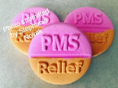 PMS Relief Plastic Mold or Silicone Mold, PMS mold, bath bomb mold, soap mold, relief mold, feminine mold, girly mold, aspirin, medicine