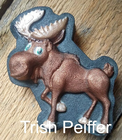 Cartoon Moose Plastic Mold or Silicone mold, bath bomb mold, soap mold, moose mold, resin mold, elk mold, chocolate mold, kawaii mold, candy