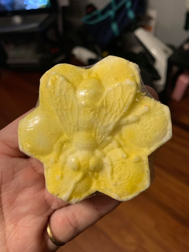 Bee on a Honeycomb Plastic Mold or Silicone mold, bath bomb mold, soap mold, bee mold, resin mold, honeycomb mold, comb mold, honey mold
