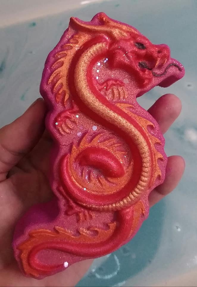 Spiral Dragon Plastic Mold or Silicone mold, bath bomb mold, soap mold, dragon mold, resin mold, dino mold, dinosaur mold, spiral mold, mold