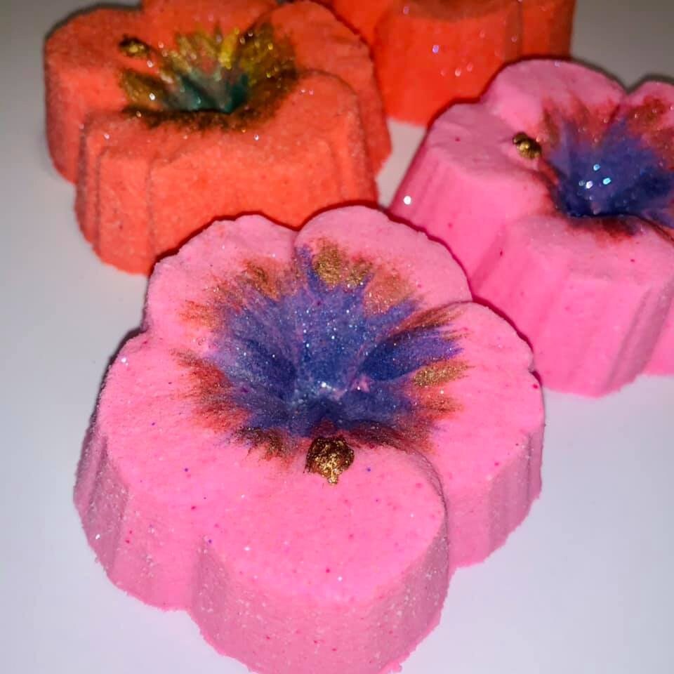 Hibiscus Plastic Mold or Silicone mold, bath bomb mold, soap mold, flower mold, resin mold, hibiscus mold, floral mold, tropical flower mold