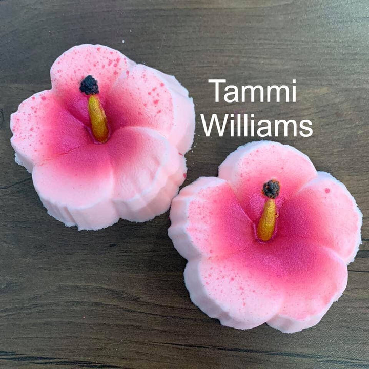 Hibiscus Plastic Mold or Silicone mold, bath bomb mold, soap mold, flower mold, resin mold, hibiscus mold, floral mold, tropical flower mold