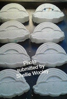 Rainbow Cloud Plastic Mold or Silicone Mold, rainbow mold, bath bomb mold, soap mold, cloud mold, resin mold, kawaii mold, rain cloud mould