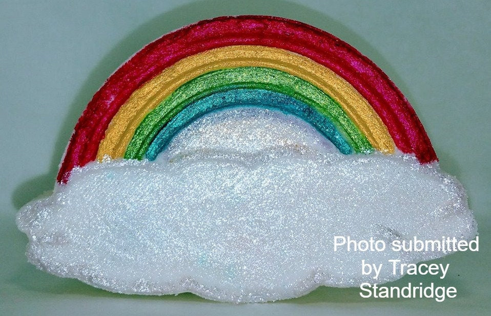 Rainbow Cloud Plastic Mold or Silicone Mold, rainbow mold, bath bomb mold, soap mold, cloud mold, resin mold, kawaii mold, rain cloud mould