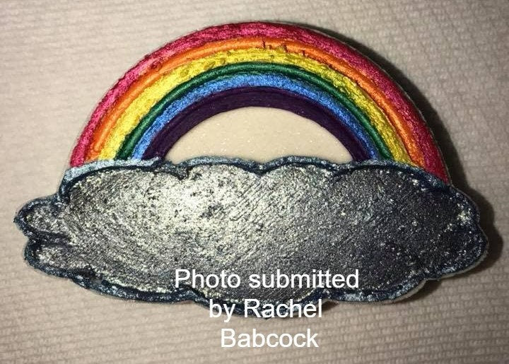 Rainbow Cloud Plastic Mold or Silicone Mold, rainbow mold, bath bomb mold, soap mold, cloud mold, resin mold, kawaii mold, rain cloud mould