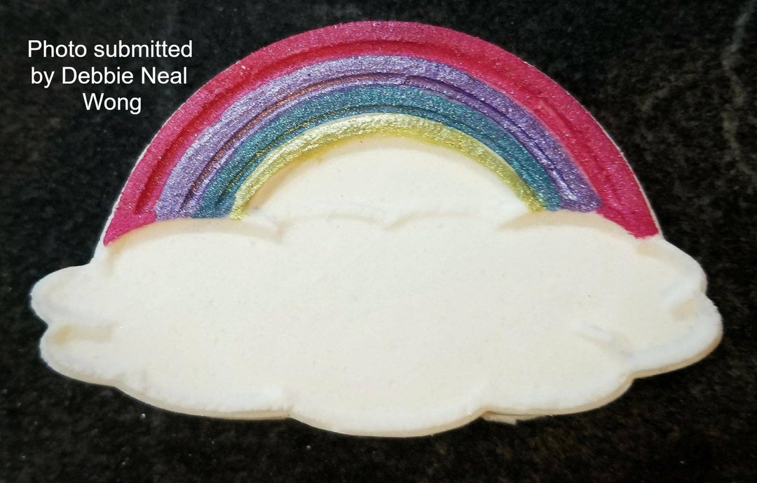 Rainbow Cloud Plastic Mold or Silicone Mold, rainbow mold, bath bomb mold, soap mold, cloud mold, resin mold, kawaii mold, rain cloud mould