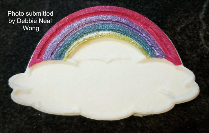 Rainbow Cloud Plastic Mold or Silicone Mold, rainbow mold, bath bomb mold, soap mold, cloud mold, resin mold, kawaii mold, rain cloud mould