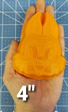 Happy Bunny Face Plastic Mold or Silicone mold, bath bomb mold, soap mold, bunny mold, resin mold, rabbit mold, cartoon mold, kawaii mold