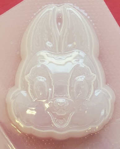 Happy Bunny Face Plastic Mold or Silicone mold, bath bomb mold, soap mold, bunny mold, resin mold, rabbit mold, cartoon mold, kawaii mold