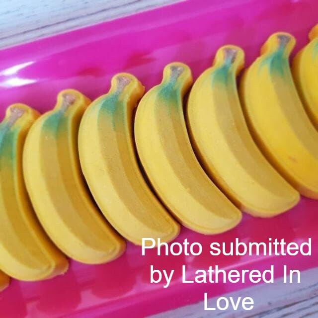 Simple Fruit Banana Mold plastic or Silicone Bathbomb mold, Soap, Resin, Candles, Waxmelts, Cake Pops, chocolate, Fruit mold, banana mould