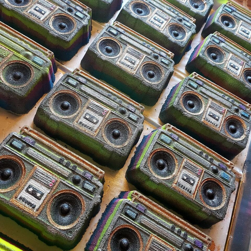Boombox Version 2 Plastic Mold or Silicone mold, bath bomb mold, soap mold, boom box mold, resin mold, box mold, radio mold, music mold, FM