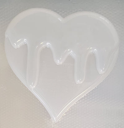 Drippy Heart Plastic Mold or Silicone mold, bath bomb mold, soap mold, heart mold, resin mold, drippy mold, love mold, cute, chocolate mold