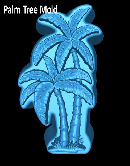 Palm Tree Plastic Mold or Silicone mold, bath bomb mold, soap mold, tree mold, resin mold, palm tree mold, chocolate mold, candy mold, tree