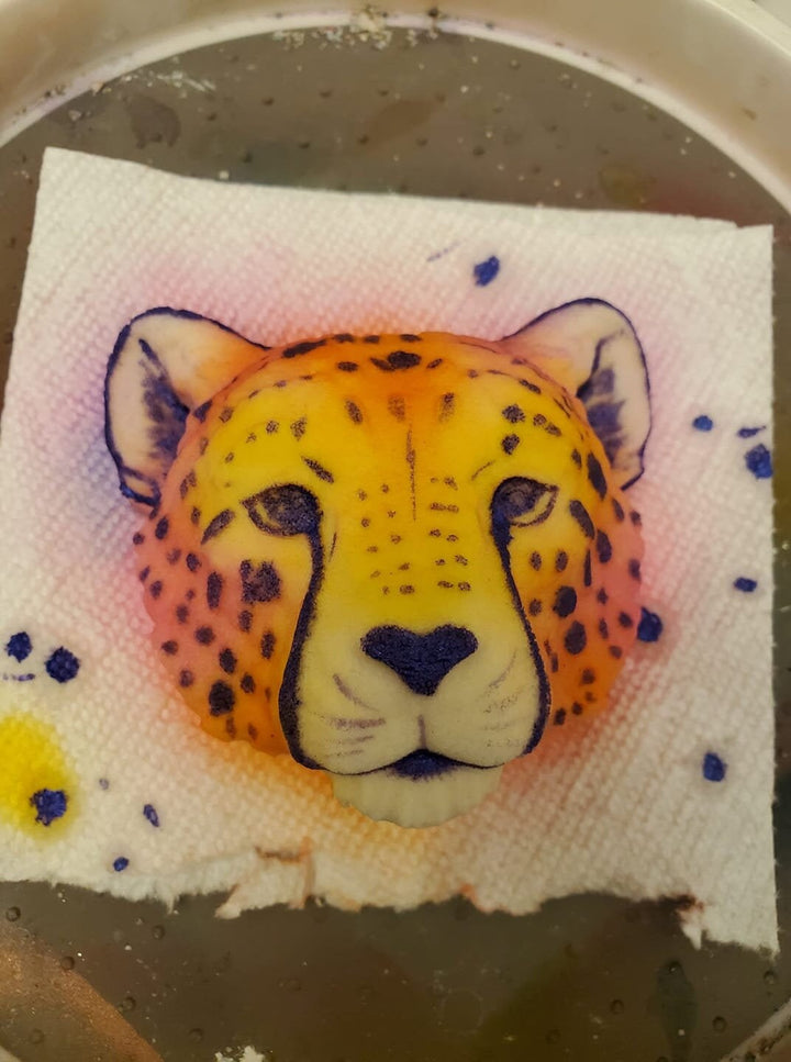Cheetah Plastic Mold or Silicone mold, bath bomb mold, soap mold, cat mold, resin mold, animal mold, chocolate mold, Africa mold,African Cat