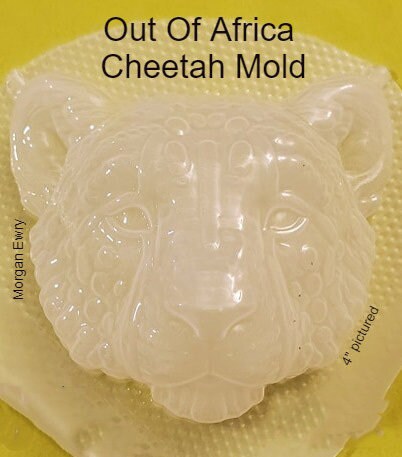 Cheetah Plastic Mold or Silicone mold, bath bomb mold, soap mold, cat mold, resin mold, animal mold, chocolate mold, Africa mold,African Cat