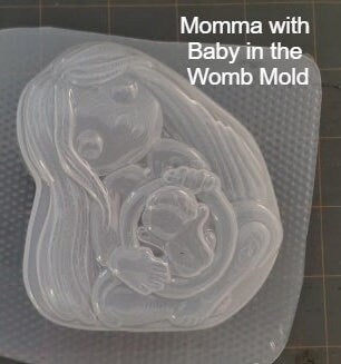 Mama with baby Plastic Mold or Silicone mold, bath bomb mold, soap mold, baby mold, resin mold, mom mold, girl mold, candle mold, boy mold