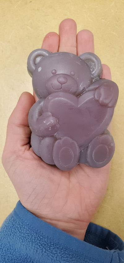 Teddy Bear With Heart Plastic Mold or Silicone mold, bath bomb mold, soap mold, bear mold, resin mold, teddy bear mold, chocolate mold, cute