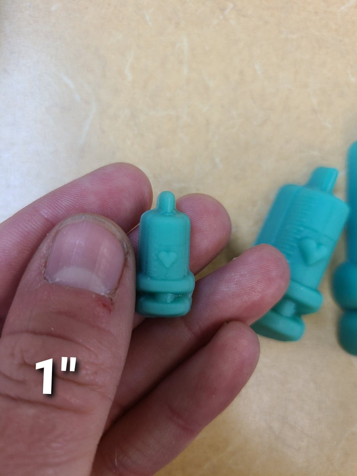 Syringe Plastic or Silicone mold, bath bomb mold, soap mold, nurse mold, resin mold, medical mold, doctor mold, Vet mold, chocolate mold