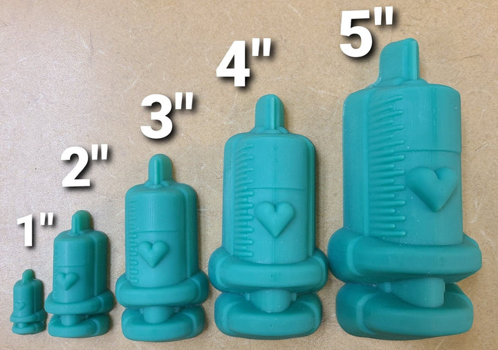 Syringe Plastic or Silicone mold, bath bomb mold, soap mold, nurse mold, resin mold, medical mold, doctor mold, Vet mold, chocolate mold