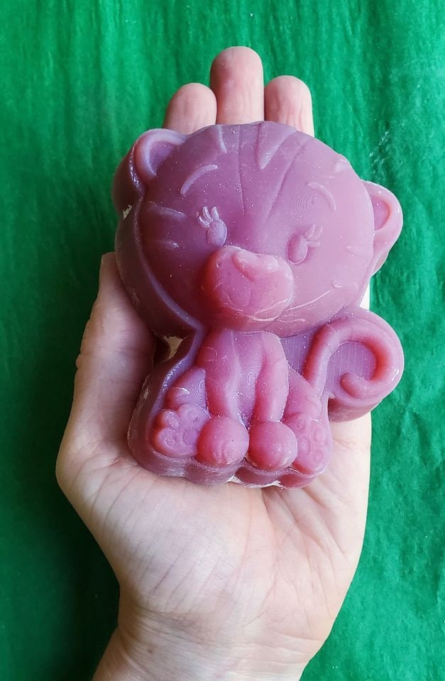 Tiger Cutie Plastic Mold or Silicone mold, bath bomb mold, soap mold, tiger mold, resin mold, cutie mold, chocolate mold, kitten, baby mold
