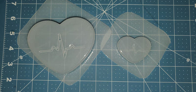 Heart with Heartbeat Heart Beat Mold used for bathbombs, candles, bubble bars, resin, wax and more