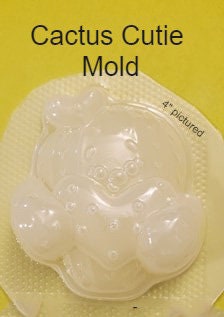 Cactus Cutie Plastic Mold or Silicone mold, bath bomb mold, soap mold, cactus mold, resin mold, candy mold, chocolate mold, succulent mold