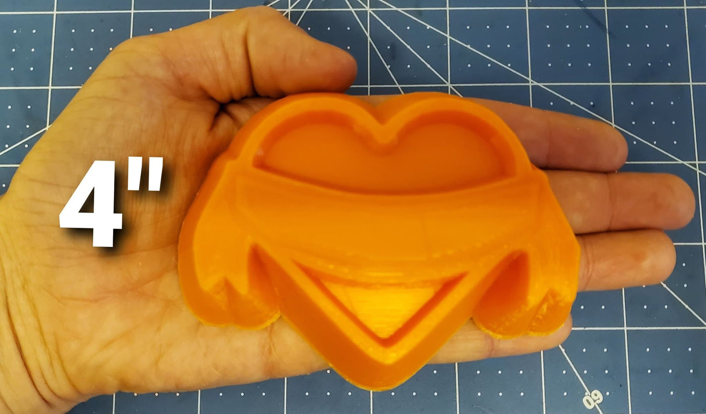 Banner Heart Plastic Mold or Silicone mold, bath bomb mold, soap mold, heart mold, resin mold, banner mold, love mold, cute, chocolate mold